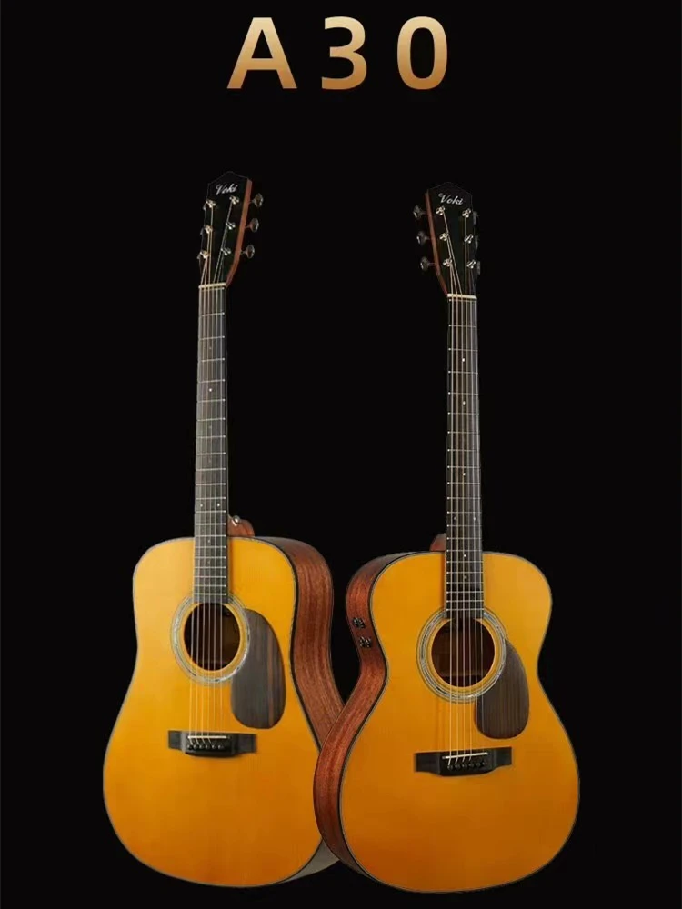 VOKI A30 all solid wood ballad refers to playing electric box wooden guitar