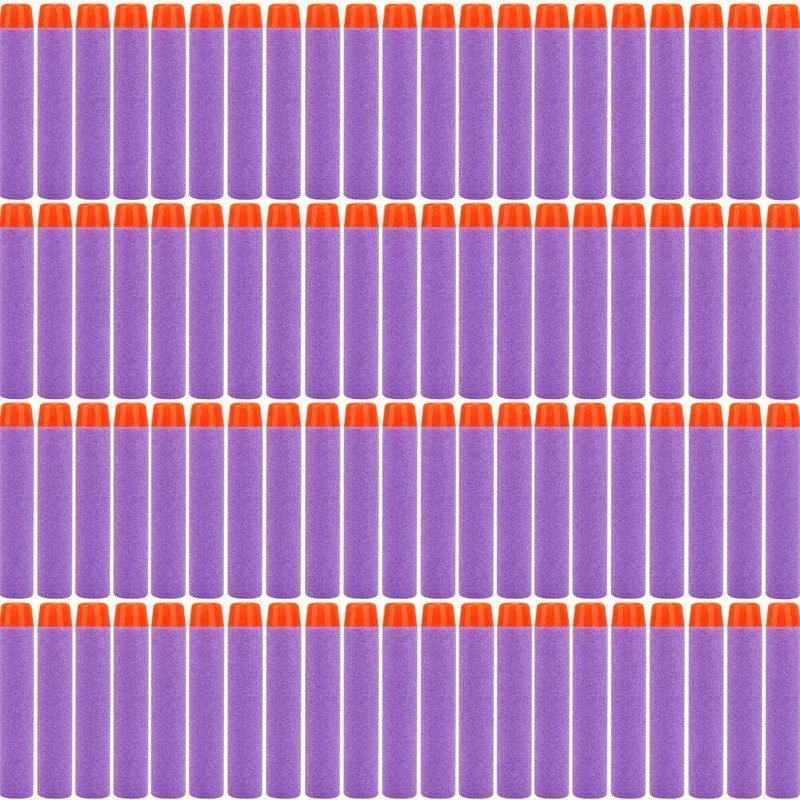 23KPurple Solid Round Head Bullets 7.2cm For Nerf N-strike Elite Series Blasters Foam EVA Refill Darts Kids Toy Guns Accessories view 2