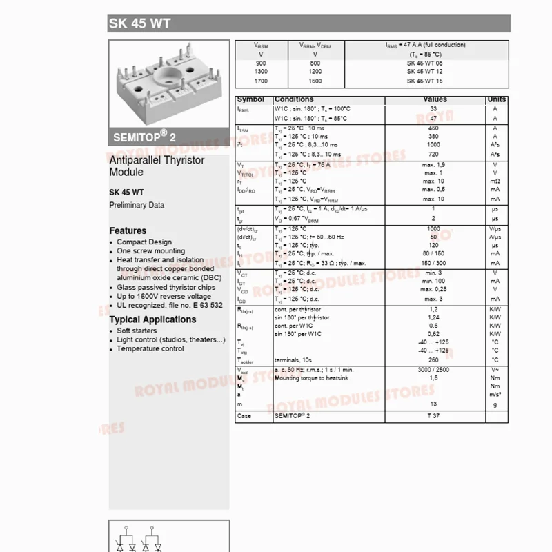 

SK45WT16 SK45WT12 SK45WT08 New Module