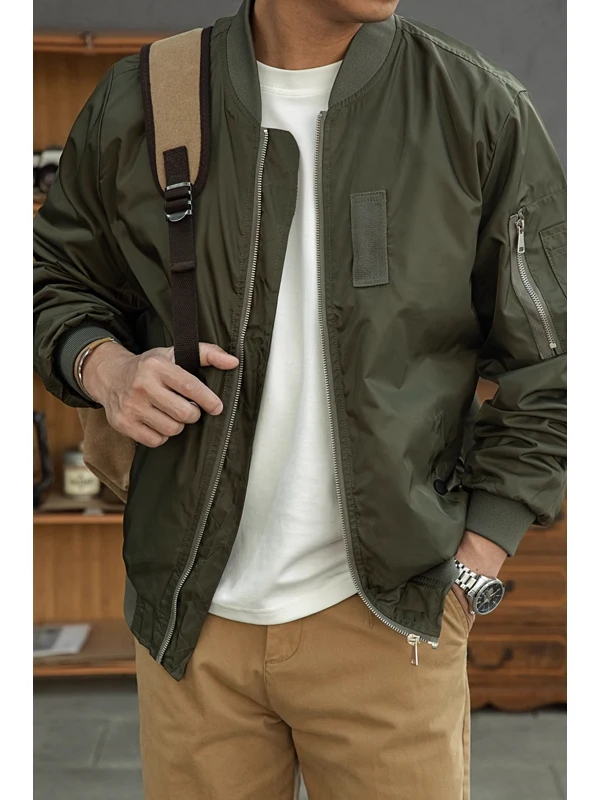 

Extra Large 300 Pou American Retro MA Pilot Jaet Men's Spring Autumn Loose Workwear Baseball orm Outerwear