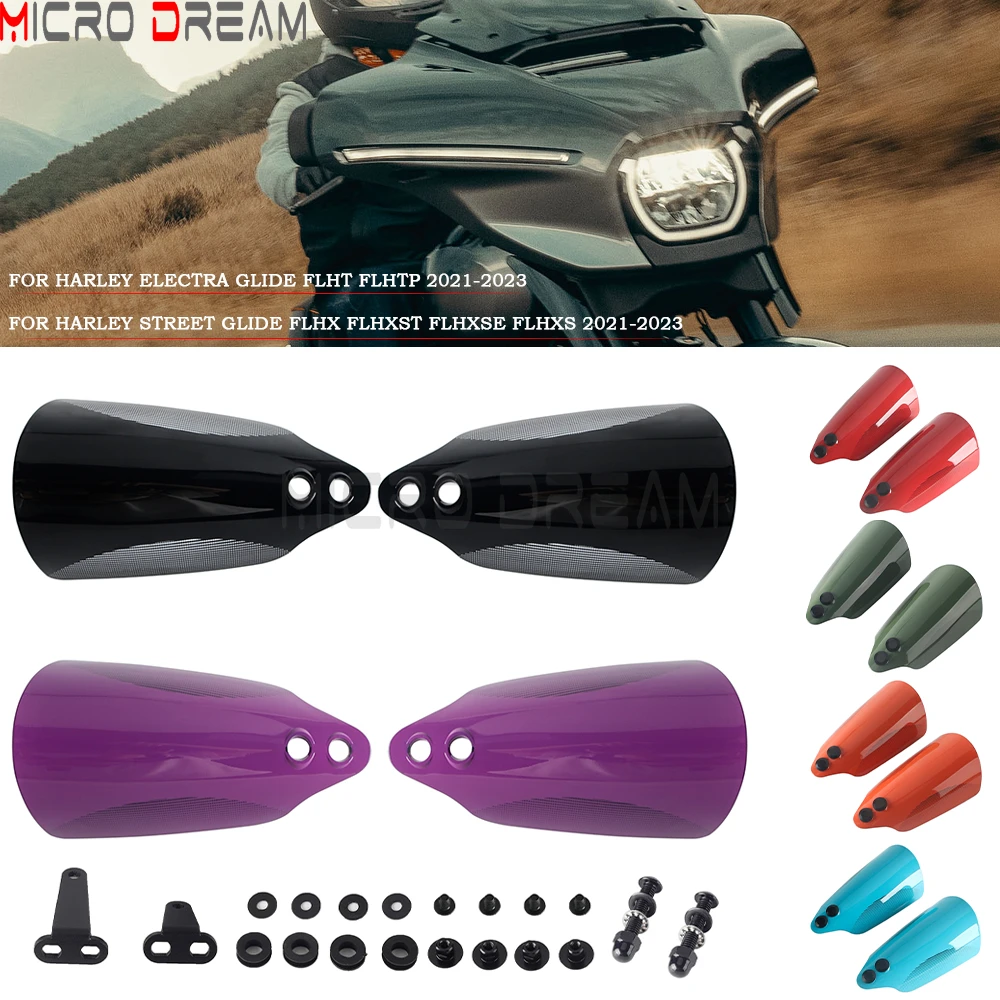 Hand Guard Shield Motorcycle Handguards For Harley Touring Street Glide FLHX FLHXST FLHXSE FLHXS Electra Glide FLHT FLHTP 21-23