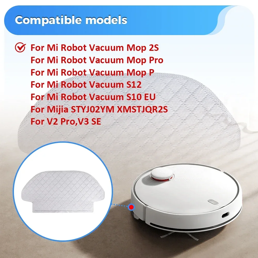 Accesorios de paño de mopa desechables para Robot aspirador Xiaomi Mop 2S/Pro/P/S12/S10EU/STYTJ02YM/XMSTJQR2S/Viomi V2Pro/V3/SE