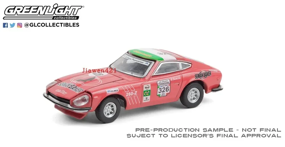 GreenLight 1:64 1974 Datsun 260Z Pan American Race 3 326 # Diecast Alloy Car Model Collectible Gift - view 3