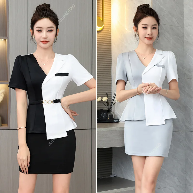 Spa Sauna Receptionists Workwear Foot Massage Female Technician Working Uniforms Beauty Salon Women Beauticians Uniform Suits