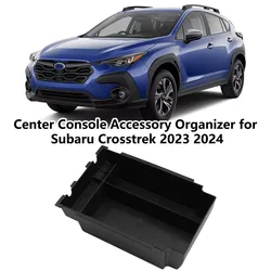 Car Armrest storage box For Subaru Crosstrek 2024 Center Console Arm Rest Container Tray Stowing Accessories
