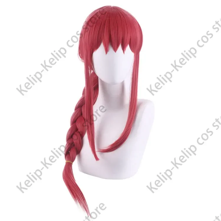 Anime Kettensäge Mann Makima Cosplay Kostüm Perücke täglich schwarz Langarm Kleid erwachsene Frau sexy Karneval Halloween Party Anzug