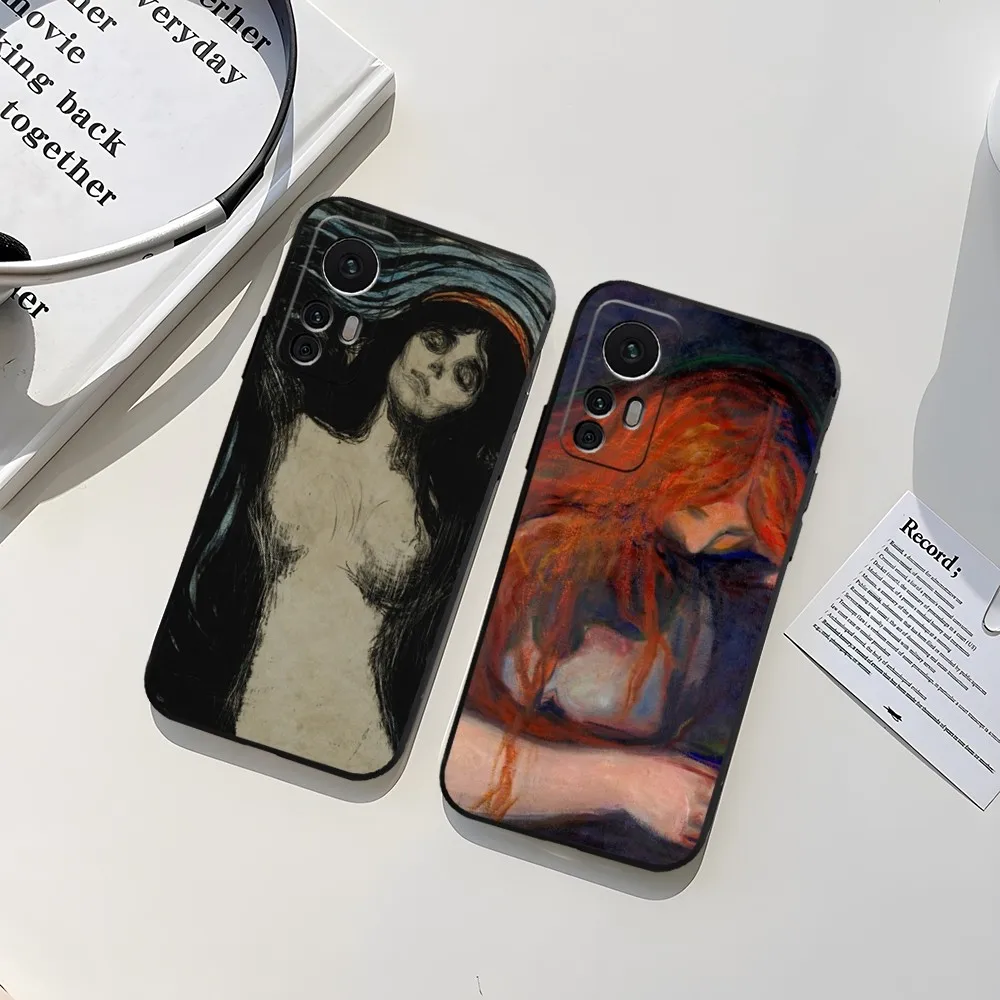 

Винтажный чехол для телефона Munch с масляной живописью Fundas для Xiaomi Redmi Note 14 10 13 12 Pro POCO F4 F5 X5 Pro 12 13 11T Lite Ultra Cover