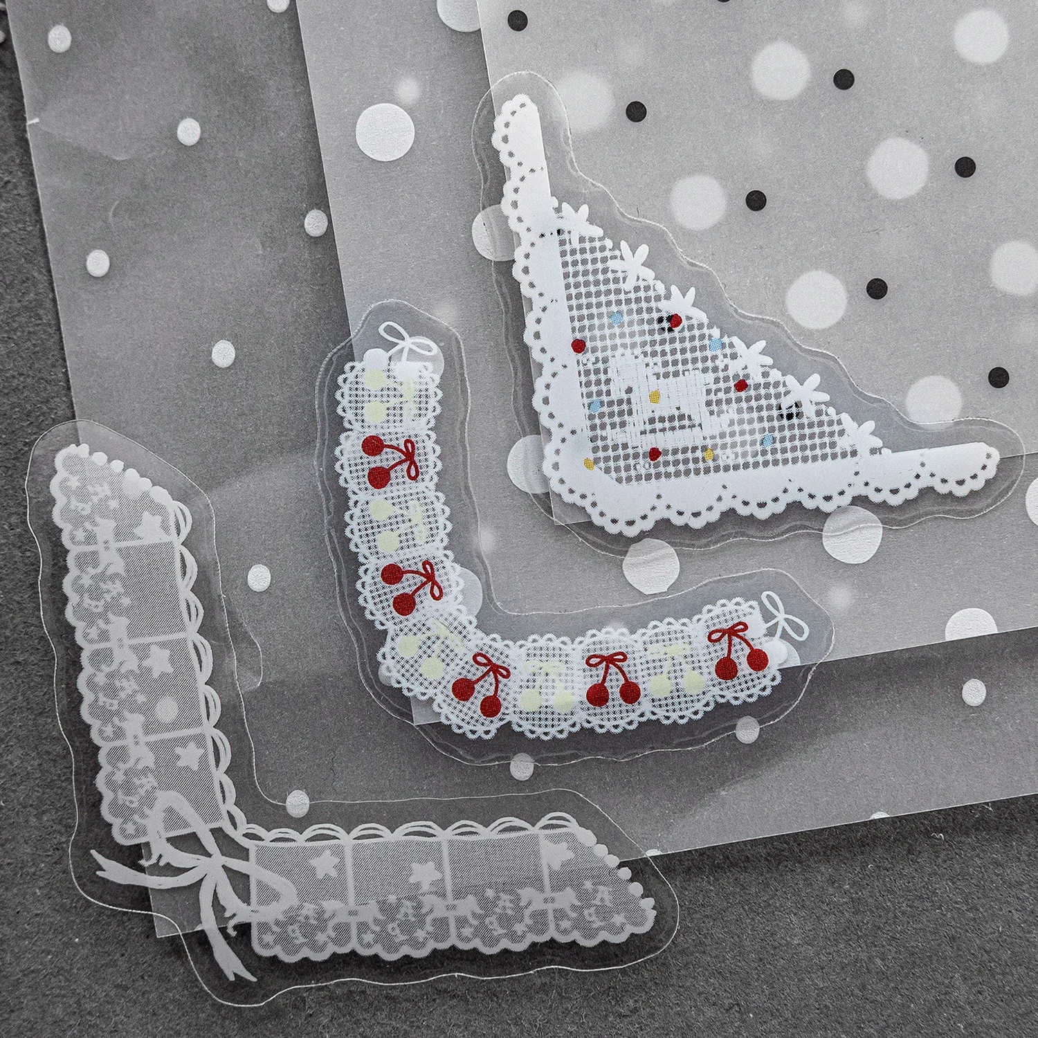 JIANQI 30 pcs Vintage PET Lace Corner Stickers pack Decorative Scrapbooking Diary Album hand made junk journal supplies