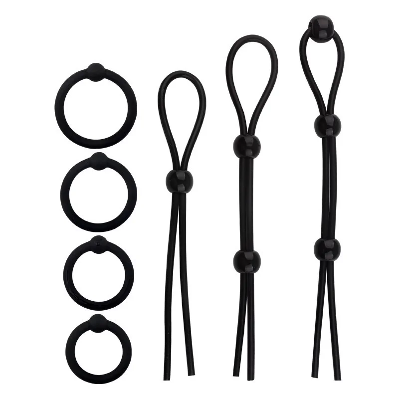 Adjustable Cock Rings Set Delay Ejaculation Time Lasting Erection Reusable Penis Ring Adult Erotic Sex Toys For Men