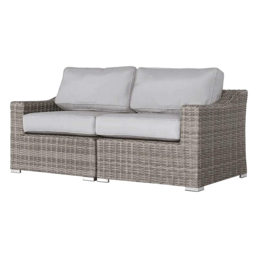 

Chic Fully Assembled 66 Wide Outdoor Wicker Loveseat with Plush Cushions Ideal for Stylish Outdoor Relaxation