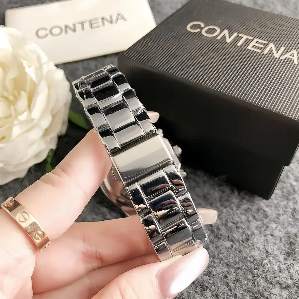 Orologi al quarzo di lusso per donna Orologi da donna in acciaio inossidabile di marca di moda Orologio da polso da donna semplice da lavoro
