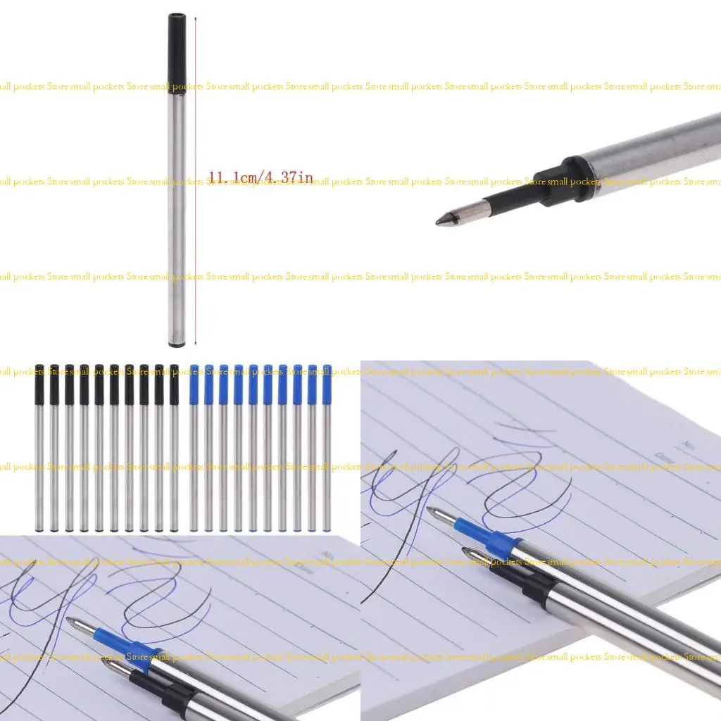 

R1WD 10 шт. стержни для шариковых ручек стандартные синие 0,5 мм стержни для офисных женщин и мужчин