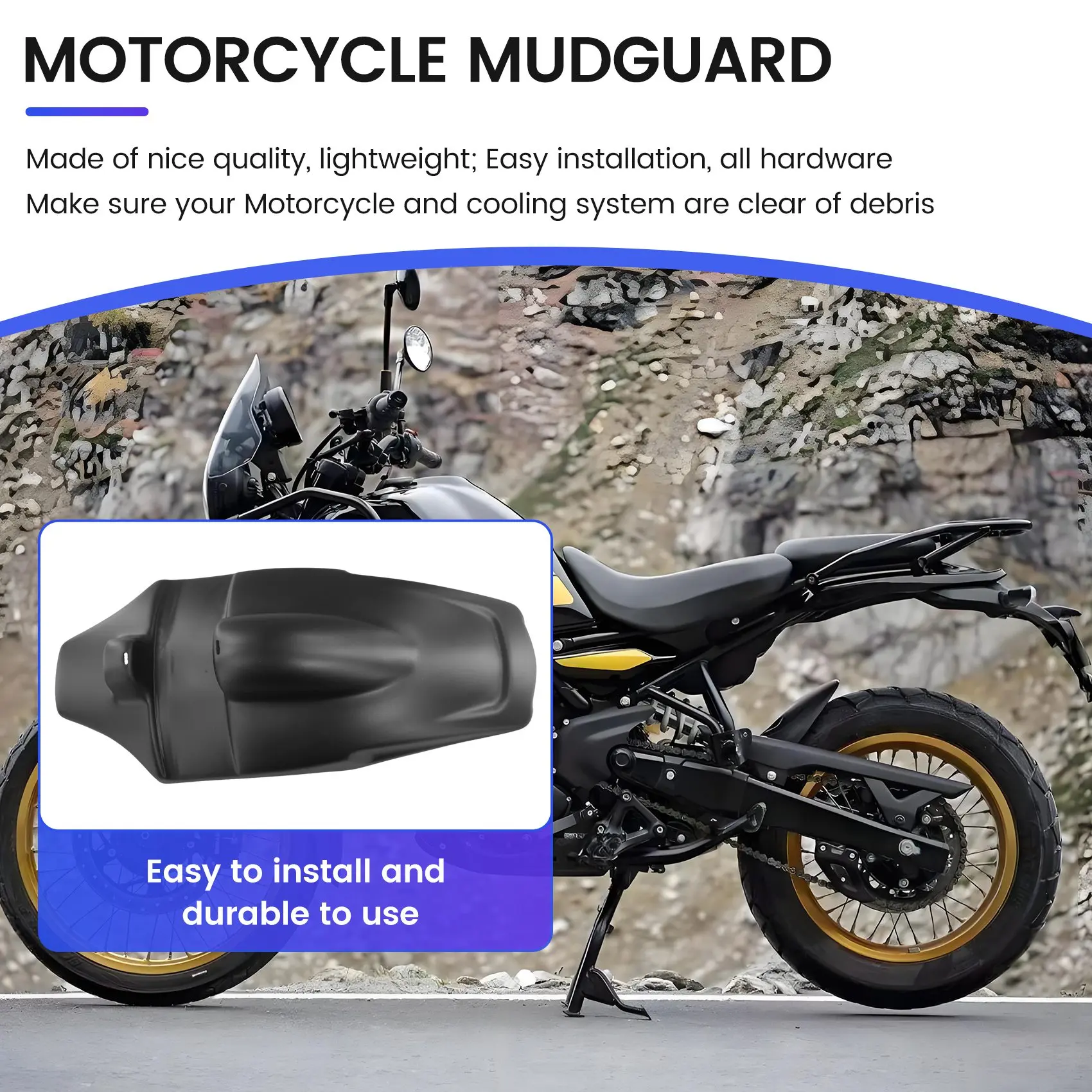 

Motorcycle Accessories For Himalayan 2018-2024 Rear Wheel Fender Hugger Splash Mudguard Guard