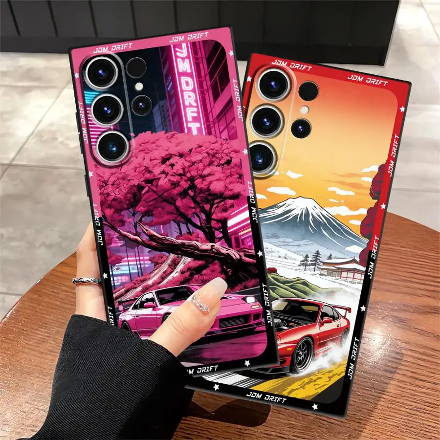 JDM Sport Car Case for Samsung Galaxy S26 Ultra S23 S21 FE S10 S9 S25 Plus S24 Note 20 8 9 10 S20 Ultra Funda Phone Cover
