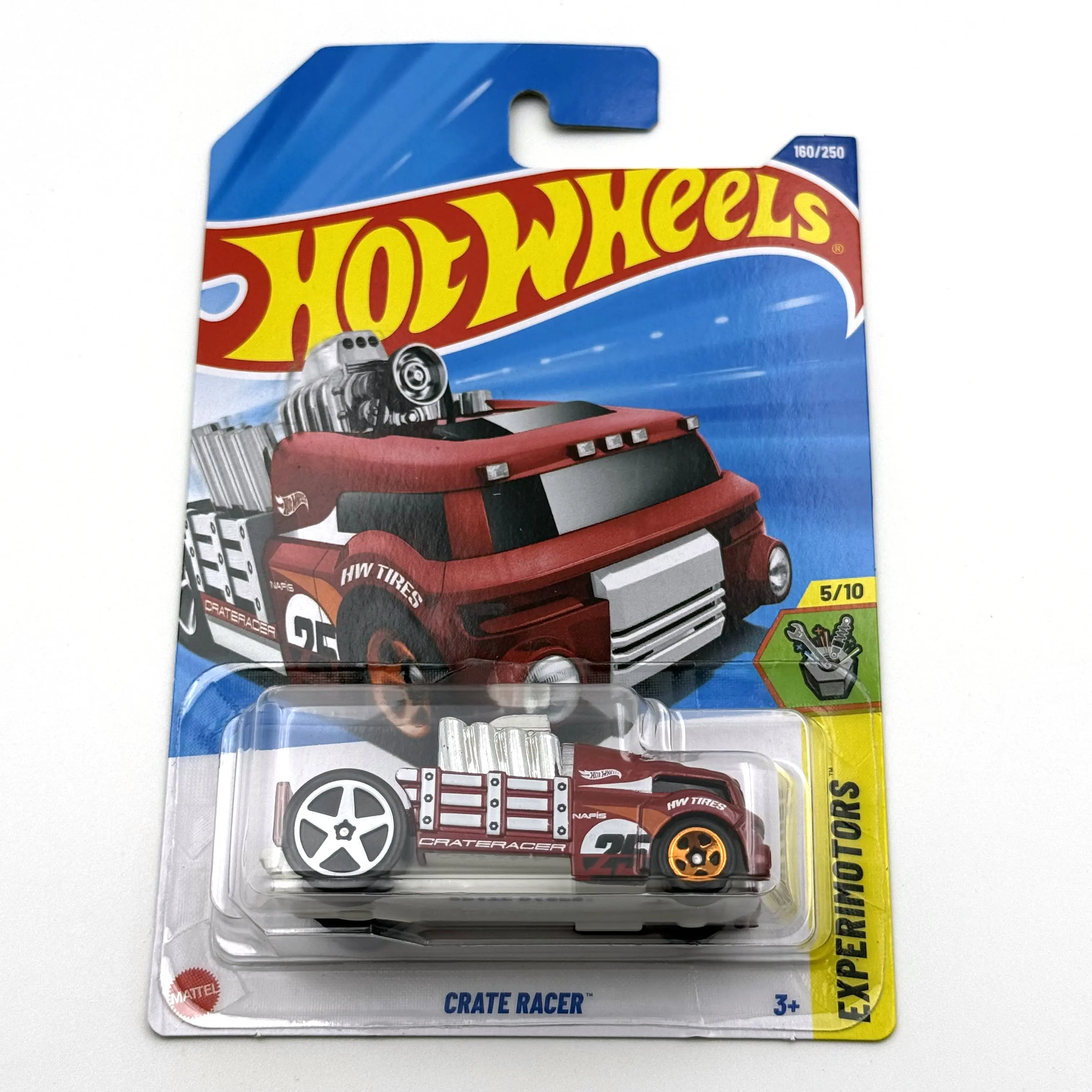 

2025-160X Hot Wheels Cars Crate Racer 1/64 Металлическая литая модель игрушечного автомобиля из сплава