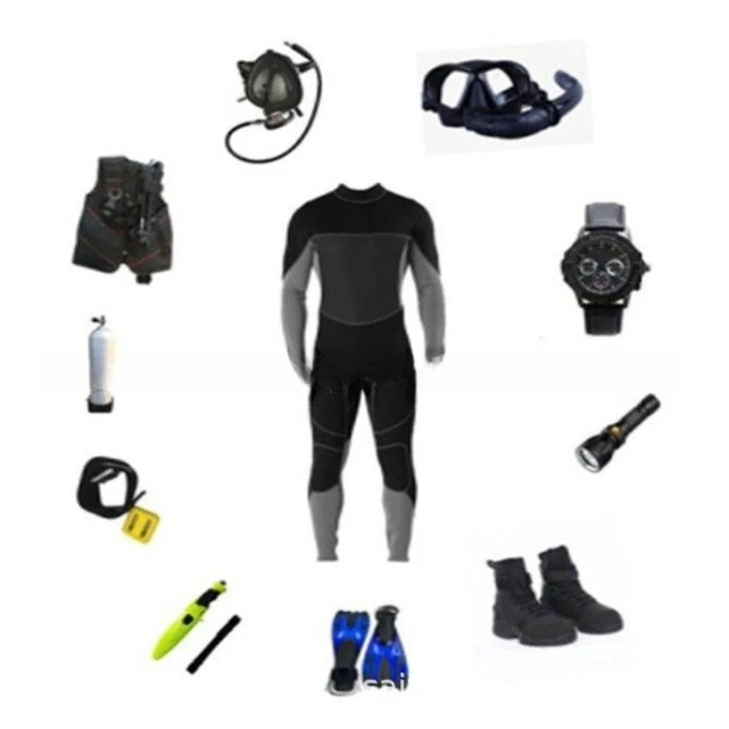 

Portable diving equipment 13-piece set Open deep sea diving equipment Full set of scuba diving equipment