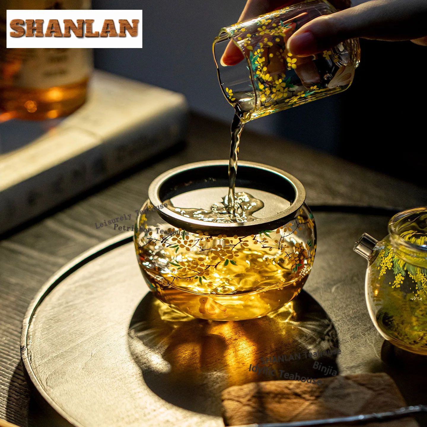 Laurel Glass Jianshui Zen Washing Cup Bowl Writing-brush Washer Tea Residue Barrel Household Chaxi Drinkware Ornaments  Craft