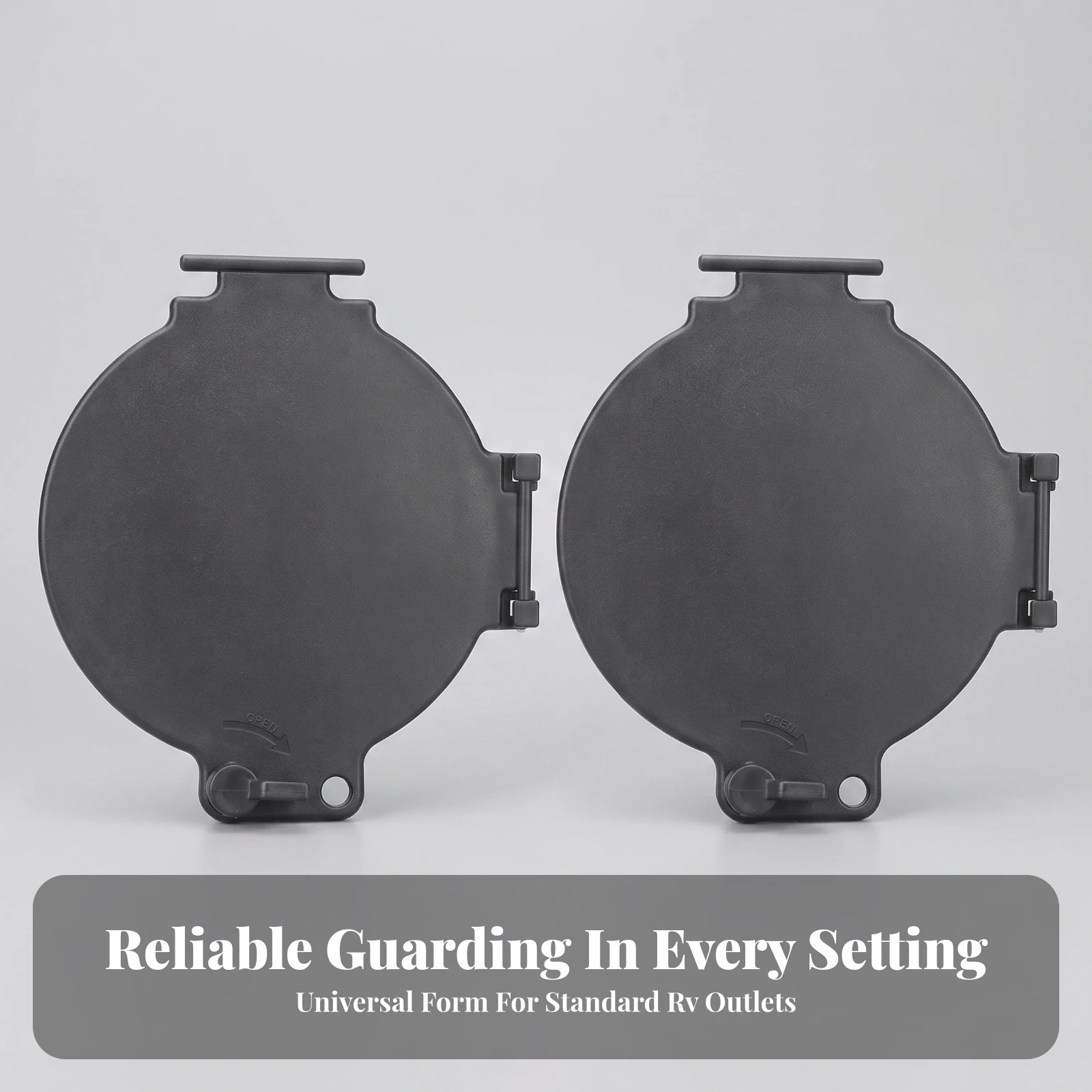 2 Pieces RV Sewage Pipe Guard Cover Low-Clearance RV Sewer Pipe Cover Waste Outlet Cap with Mounting Tab Rigid Sturdy
