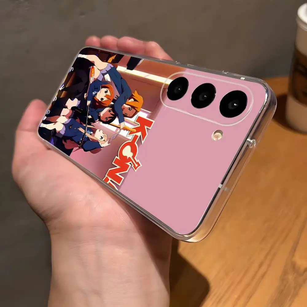 Anime K-ON K-Kawaii Phone Case For Samsung S26 S25 Plus S24 Plus S22 Ultra S23 FE S21 Plus S21 Ultra Transparent Cover