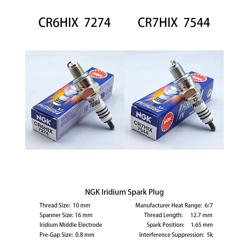 

1pcs original Iridium Spark Plug CR6HIX CR7HIX Motorcycle Spark Plug