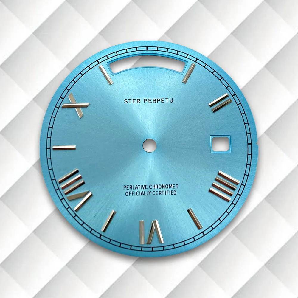 Latest styles 31mm S Logo Day And Date Rome Dial Suitable For 8285 Movement High Quality Dial Watch Modification Accessories