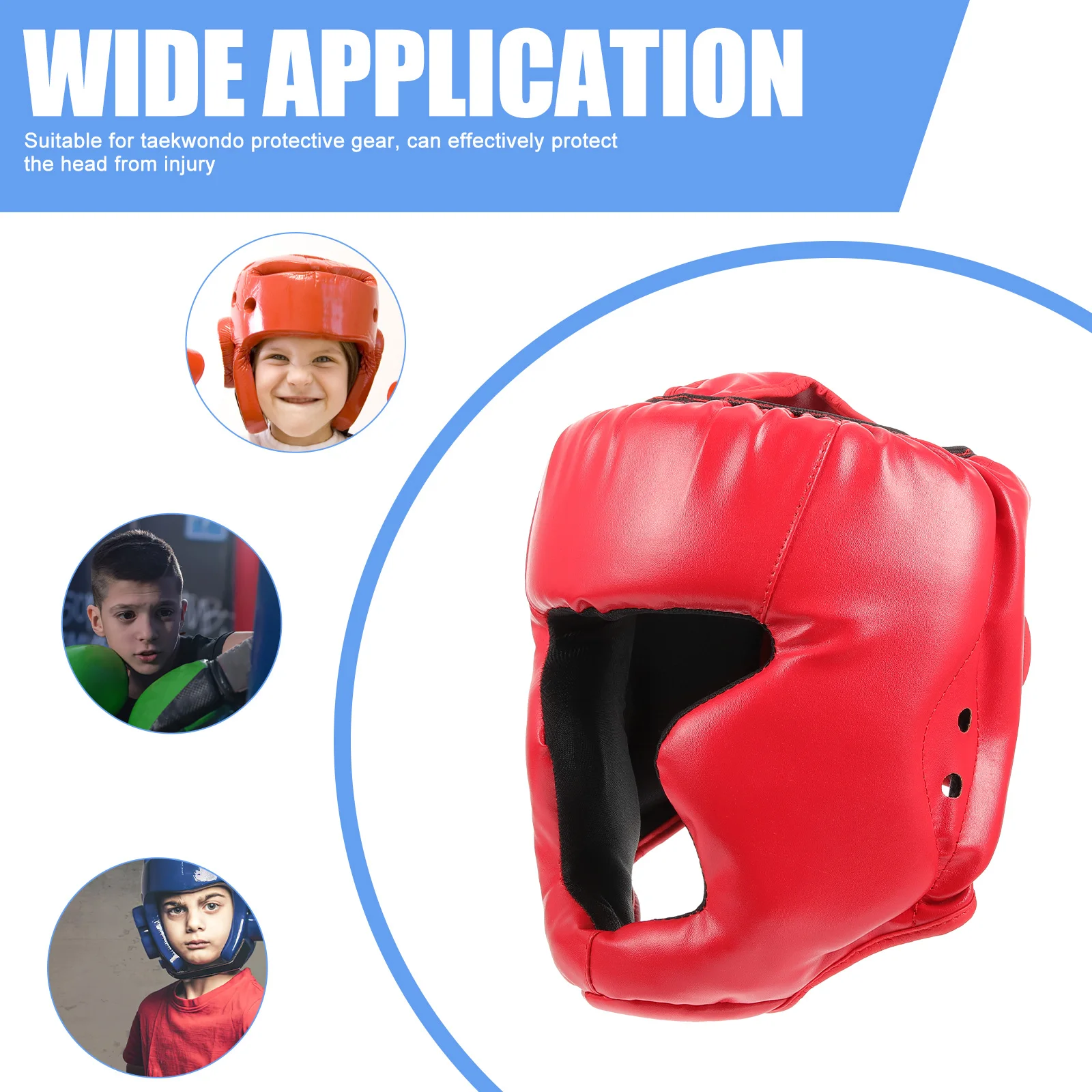 

Fighting Taekwondo Headgear Boxing Sponge Padding Protective Kickboxing Lightweight Portable Adjustable Straps