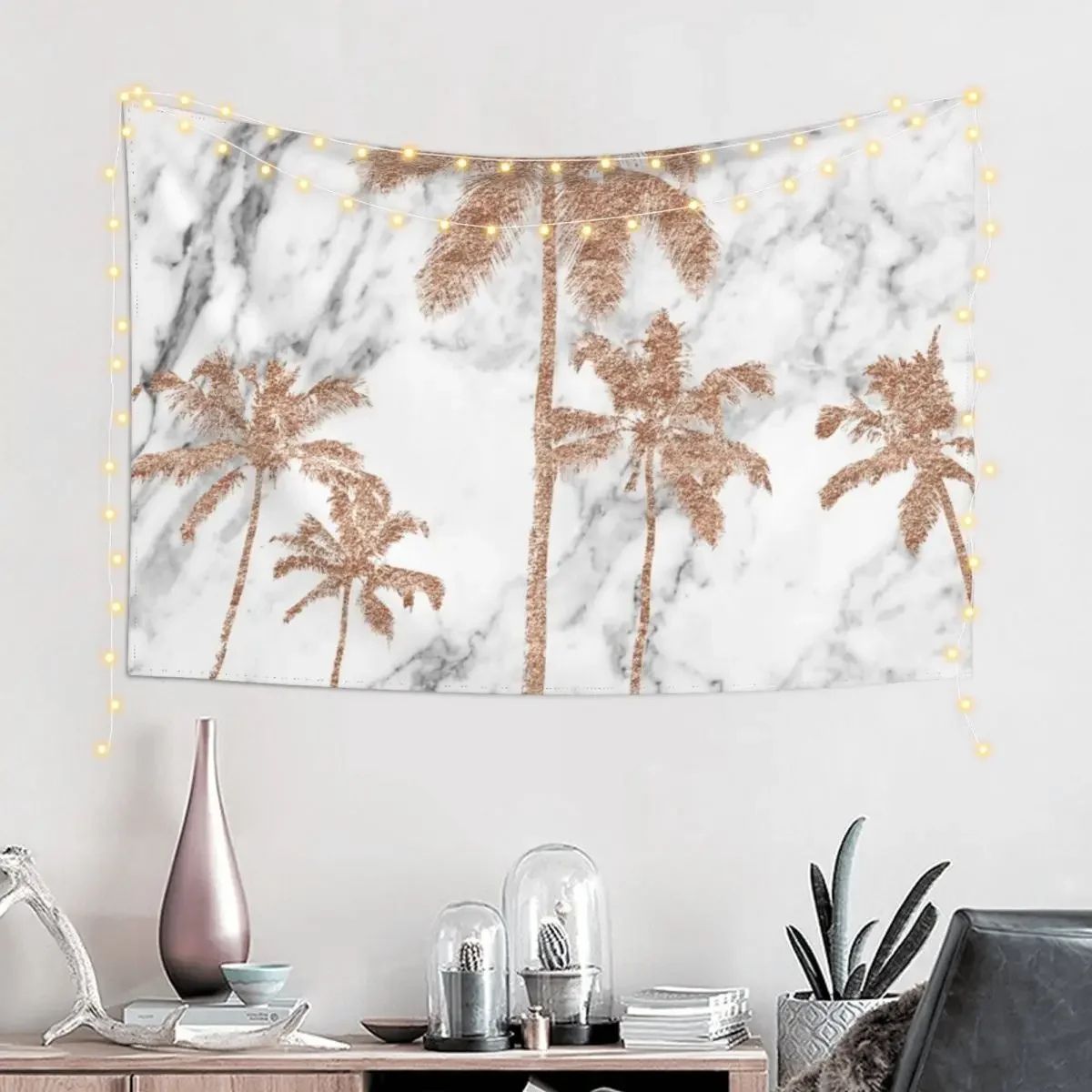 Rose gold marble palms Tapestry Room Ornaments Bedroom Decor Home Decoration Accessories Tapestry