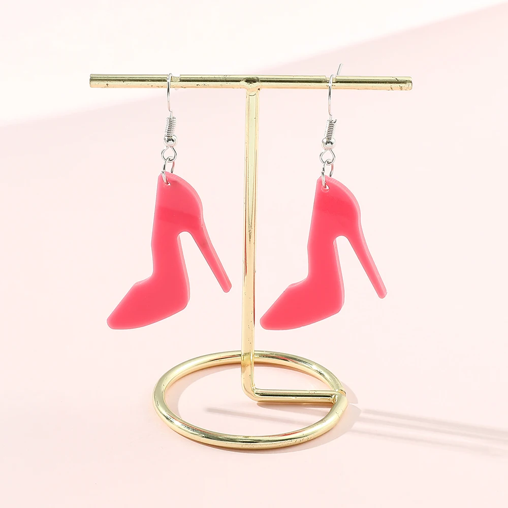 Disney Barbie Princess Sweet Ear Studs Barbie High Heel Drop Earrings Letter BARBIE Ear Accessories for Women Cute Jewelry Gifts