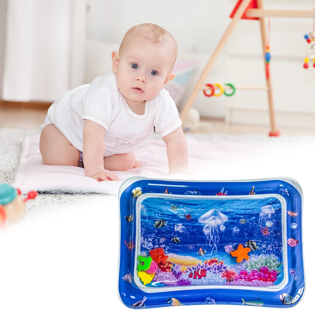 Baby Play Water Mat Inflatable Cushion Infant Toddler Thicken Toddler Activity Play Center PVC Water Mats for Baby Kids Toys