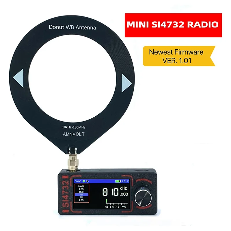 

ABWZ-Upgrade 0.5-108 Mhz Mini SI4732 Full-Band Radio Receiver Supports FM AM And SSB Built-In Headphone Amplifier