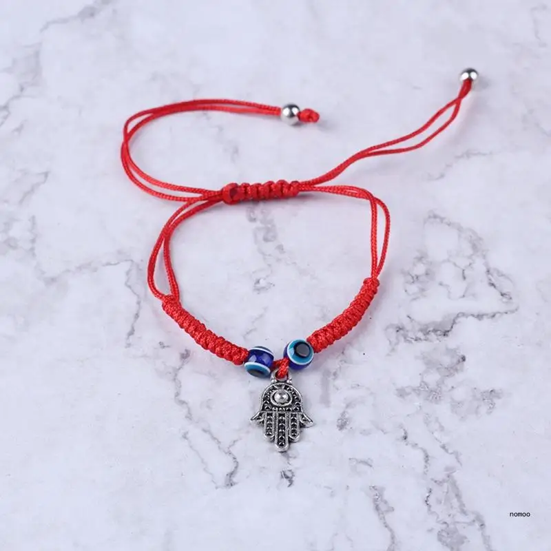 Trendy Red String Bracelet with Amulet Fatima Hand Red Rope Bracelets Adjustable