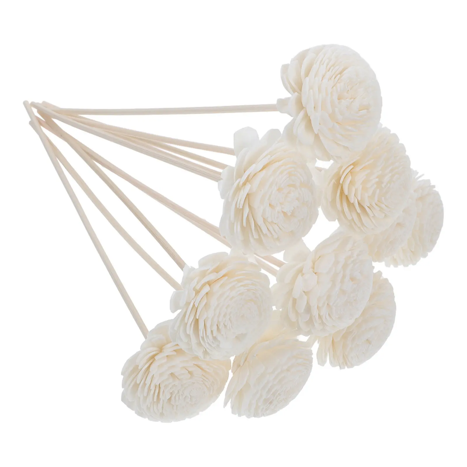 10Pcs Exquisite Fake Flower Diffuser Sticks for Aroma Bottles Fragrance Diffuser Wands Aromatherapy Decor Home Office Wedding