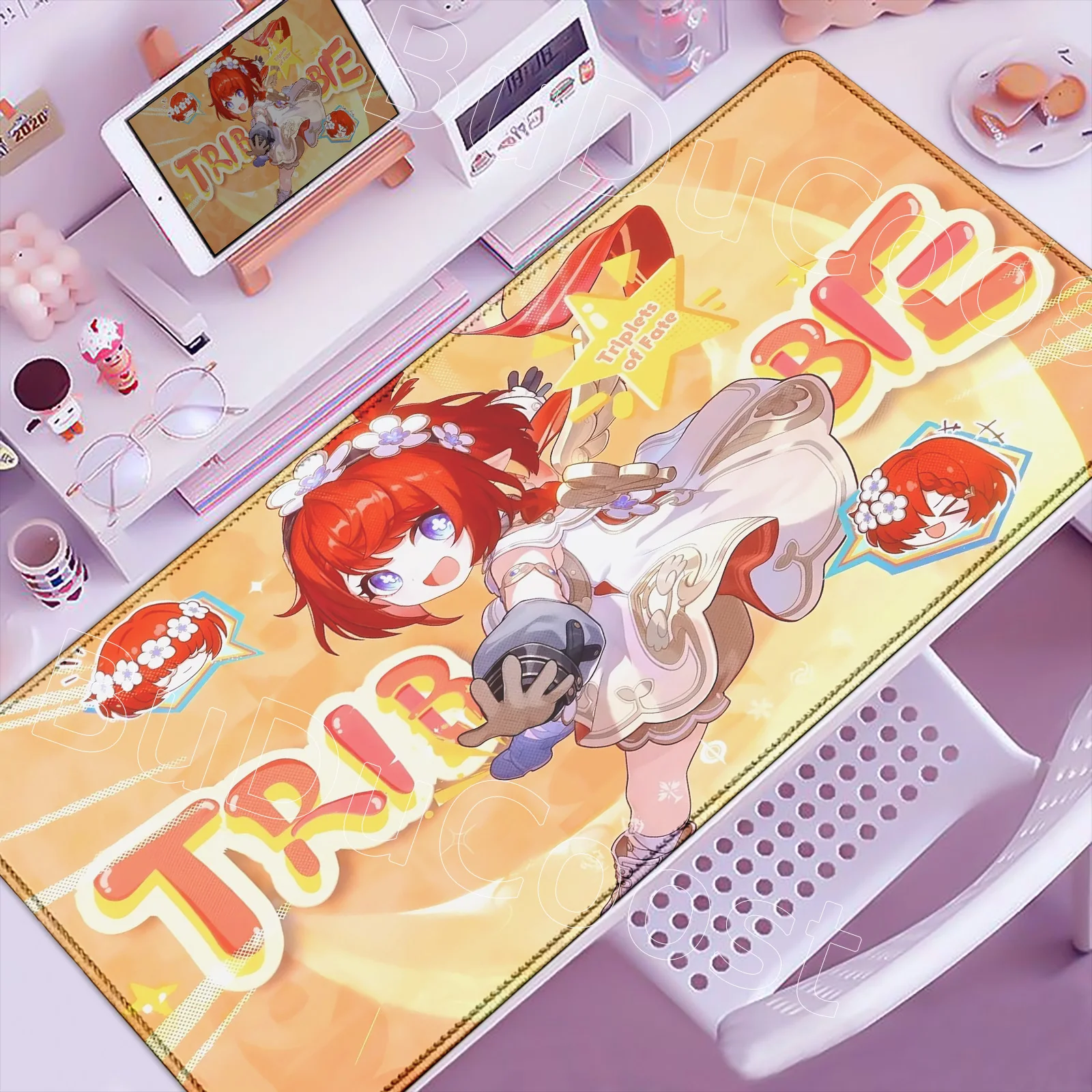 

Chrysos Heir HD Printing Tribbie Mydei Mouse Pad Non-slip Gamer Office Rubber Laptop PC Mousepad Honkai Star Rail Anime Desk Mat