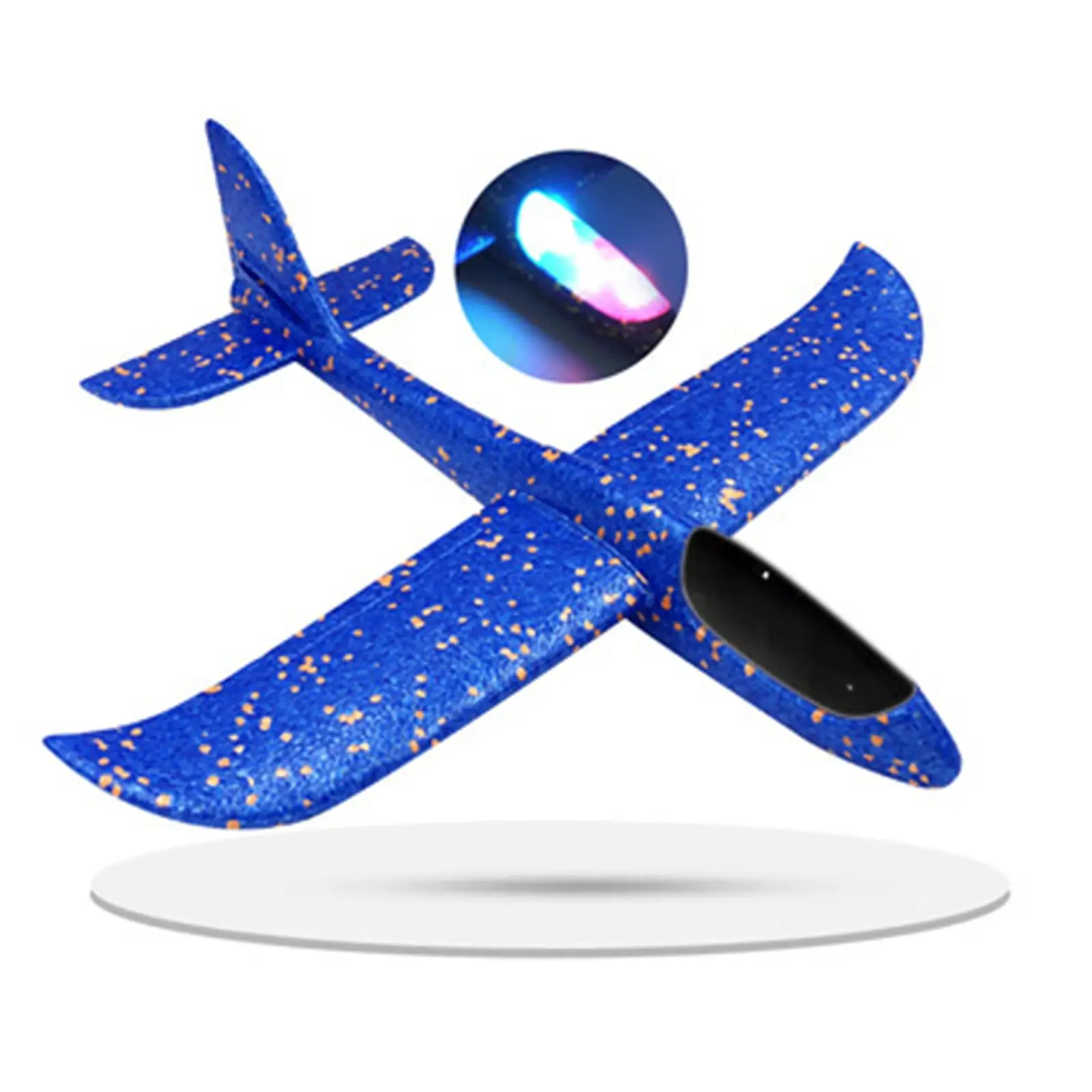 Throwing Glider Plane Foam Toy for Kids 5 6 7 Years Old LED Light Aircraft Outdoor Sports Birthday Present