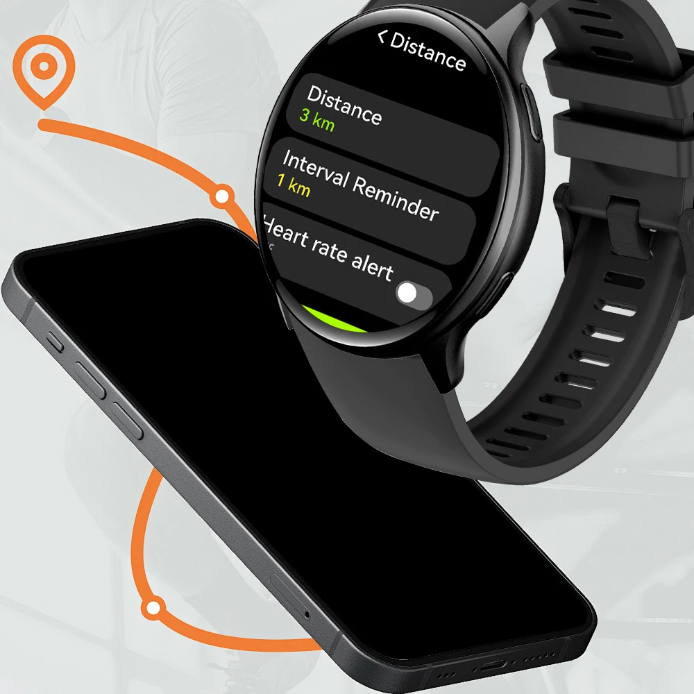 VALDUS VG53 Pro Smartwatch GPS Męski Damski Fitness 100+ Sportów Długi Czas Pracy Baterii SOS AMOLED Smart Watch Dla iOS Android Połączenia BT