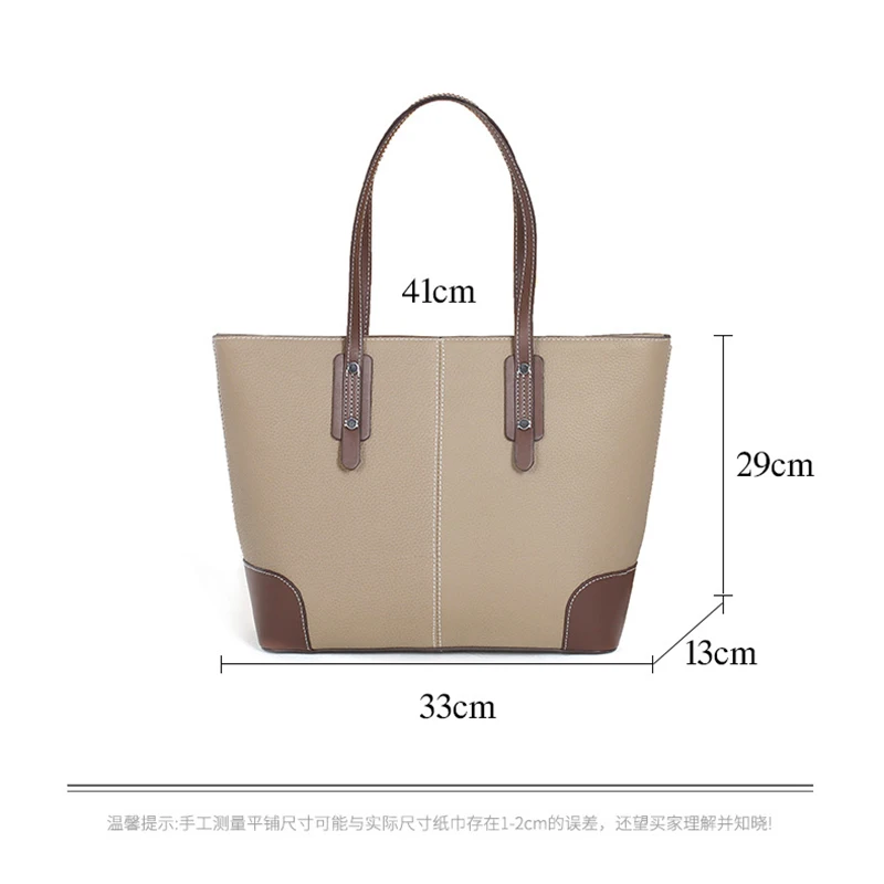 Sac à Bandoulière en Cuir pour Femme, Fourre-Tout de Grande Capacité, Sous les Bras, Nouvelle Collection 2024