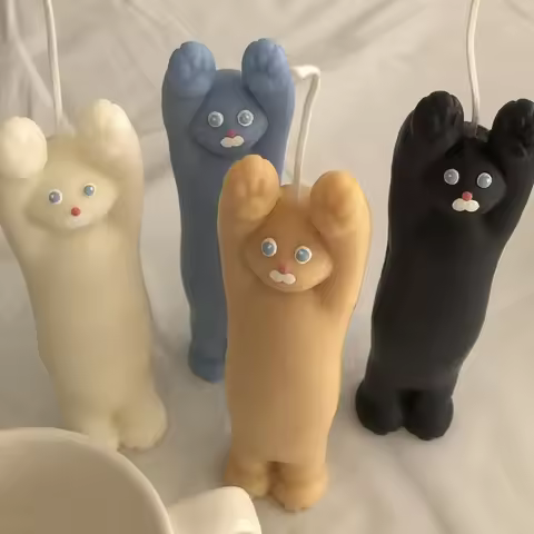 Funny Candle Surrender Cat Aromatherapy Candle Cute Gift Box Handheld Candle Birthday Gift Prop Pendant Photo Prop