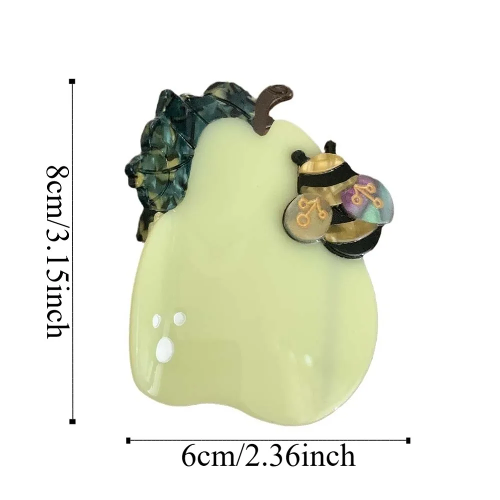 أزياء للماء النحل الكمثرى القرش كليب الاكريليك الكورية نمط حمض الخليك مشبك شعر أغطية الرأس الحلو خلات Hairgrip الفتيات