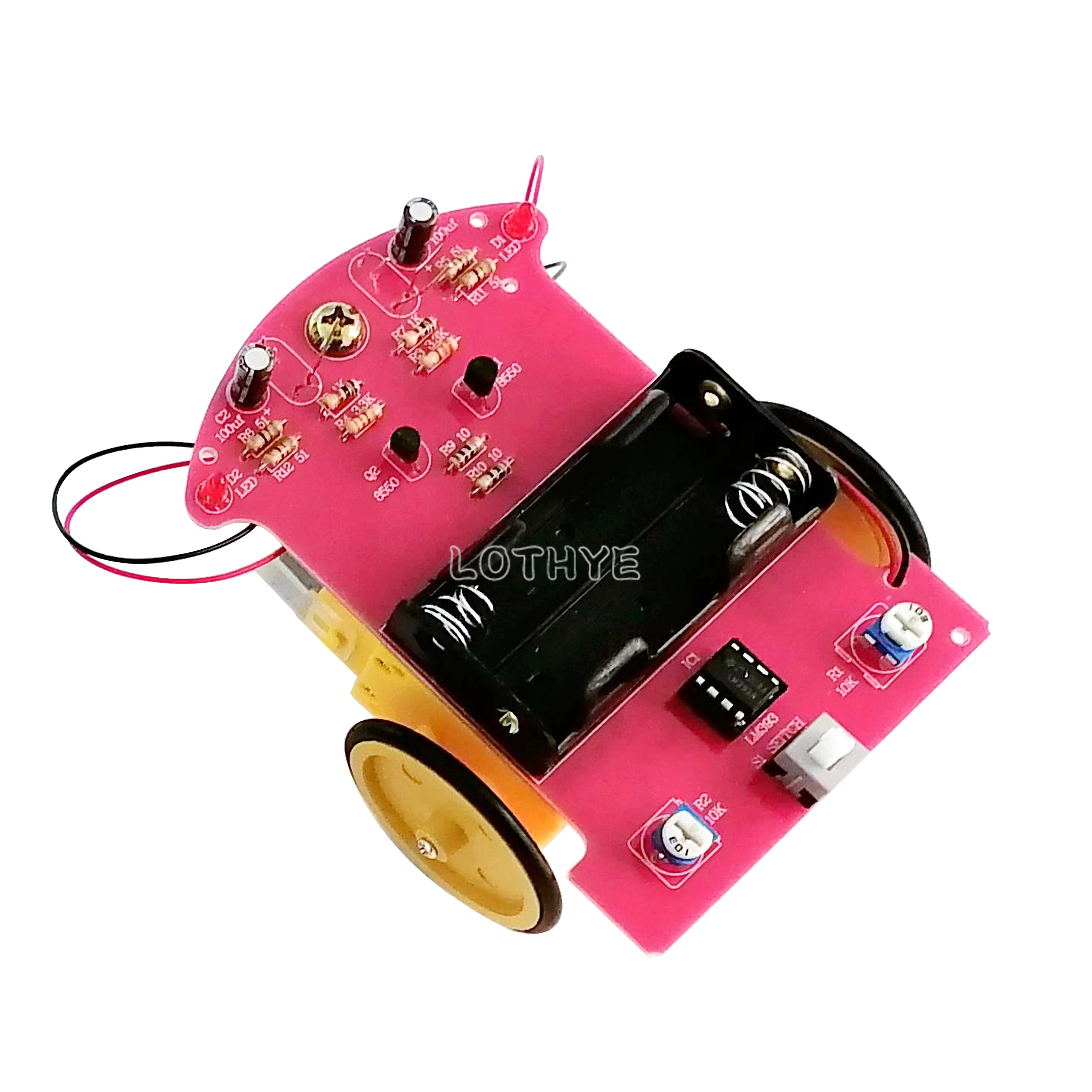 Mini Intelligent Tracking Line Car DIY Electronic Kit Photosensitive Robot Smart Kits School Training Fun Soldering Assembly