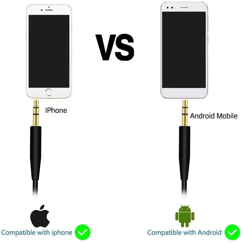 Substituição cabo cabo para Bose QuietComfort 45 35 25 QC45 QC35 QC25 700 NC700 Soundtrue Soundlink auscultadores