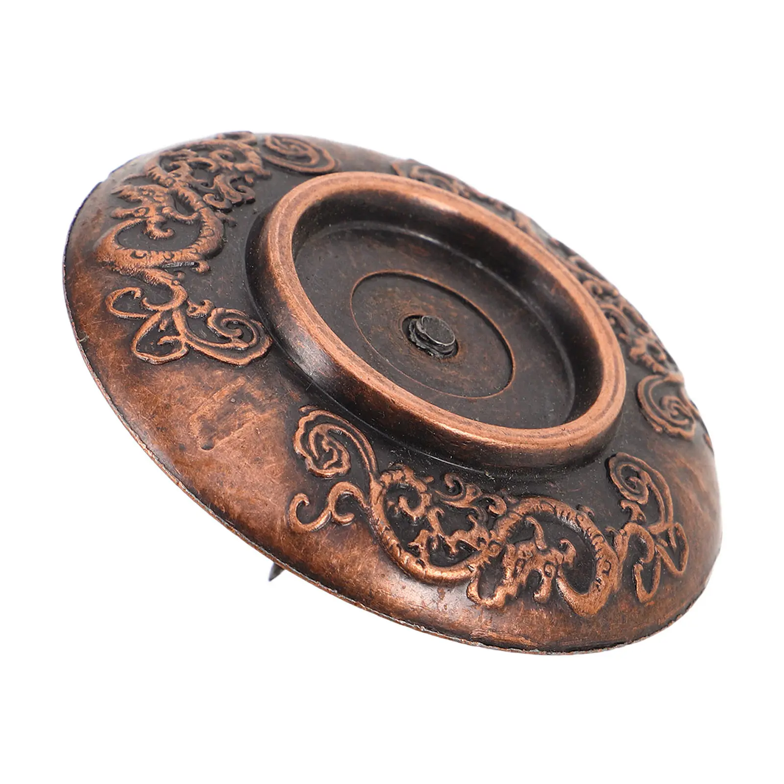Copper Moxa Holder Tray Stable Base Aromatherapy Burner Tray Moxa Stick Traditional Chinese Zodiac Pattern Incense