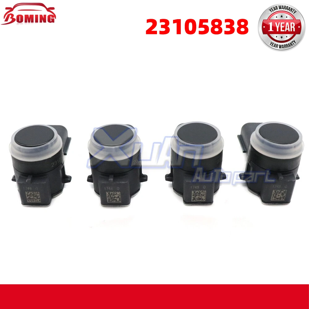 

23105838 4 шт. черный автомобильный датчик парковки PDC, бампер, система заднего хода, новый для Cadillac