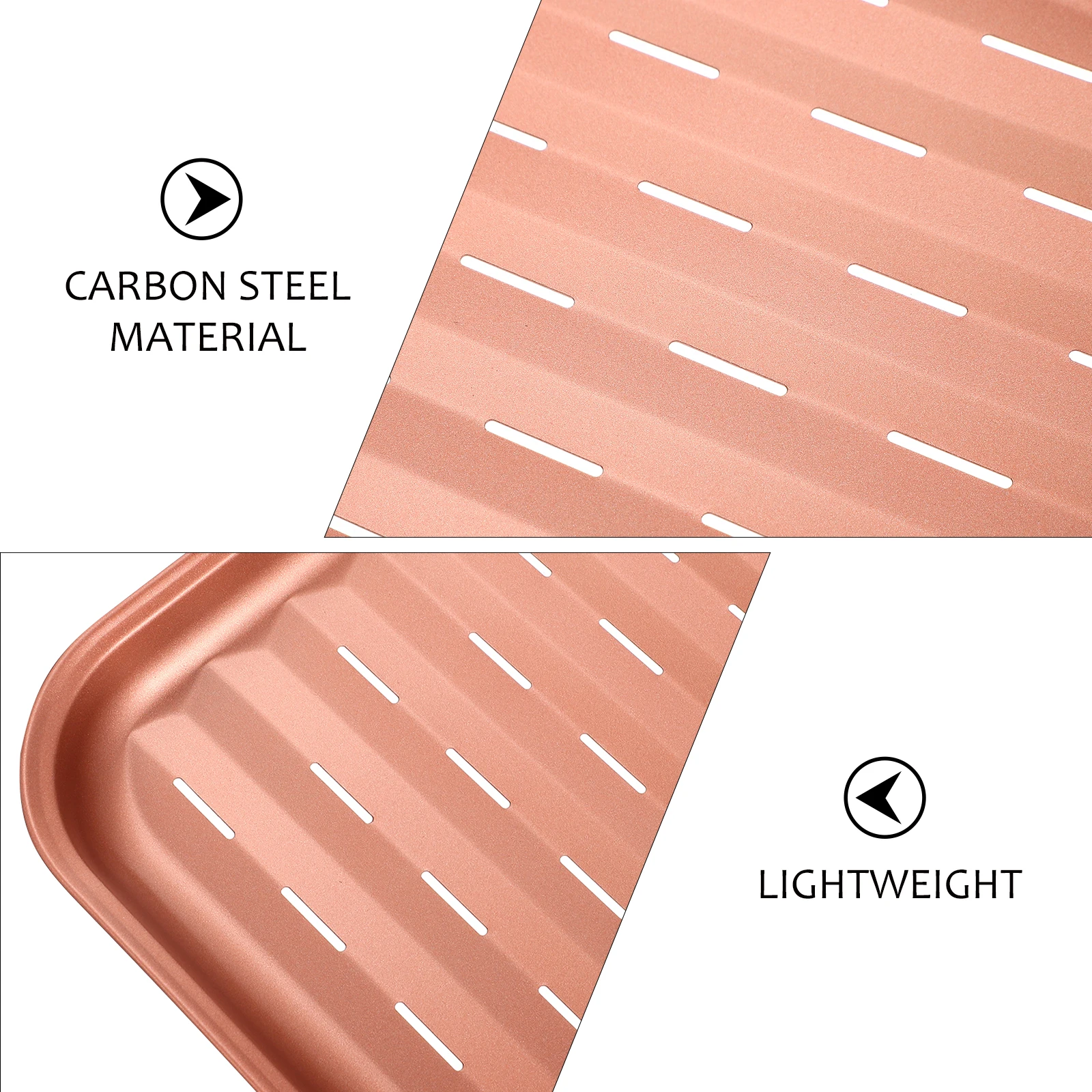 

Non stick BBQ Plate Durable Carbon Steel Grill Tray Roasting Tool Outdoor BBQ Accessories Fry Pan Thermal Insulation Compact