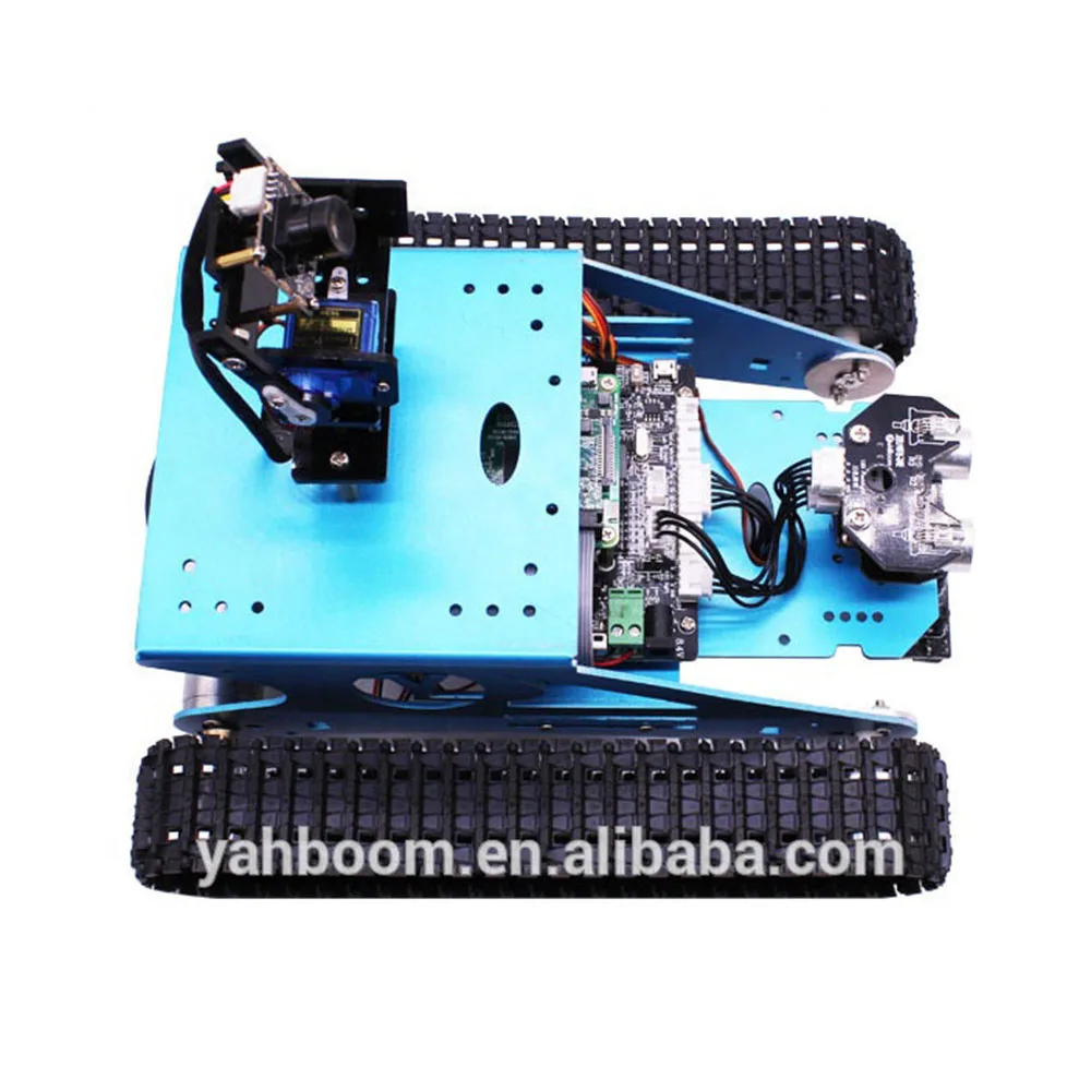 Yahboom Maker Stem Education G1 Smart Raspberry Pi 4 Tank Robot Car Kit مع كاميرا WIFI