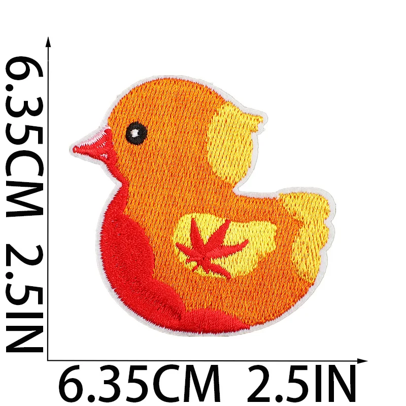 Cartoon Cute Duck Patches Embroidery Iron On Kids Clothing Bags Badge DIY Patch