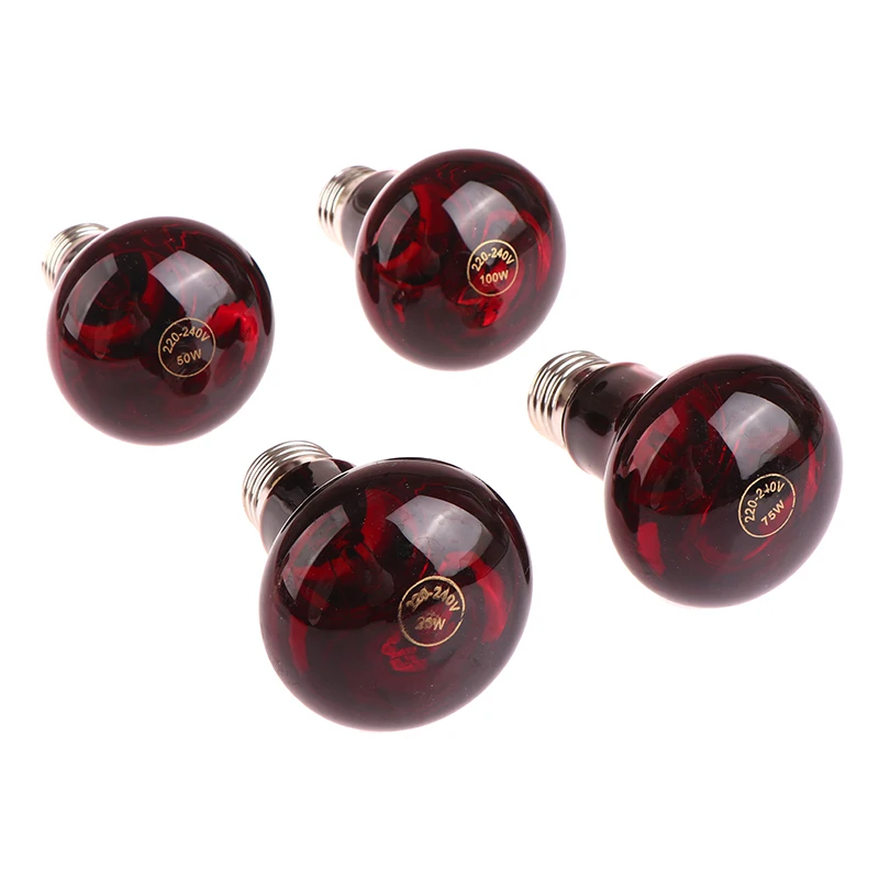 Haustier rote Heiz lampe e27 Tag Nacht für Amphibien schlangen lampe Hitze Reptilien birne UV-Licht 25w 50w 75w 100w AC220-240V