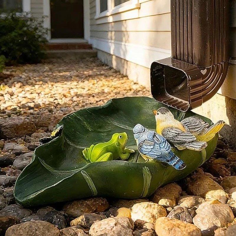

Eaves Water Mouth Decoration Creative Bird Diversion Device Garden Landscape Resin Handicraft Rain Bucket