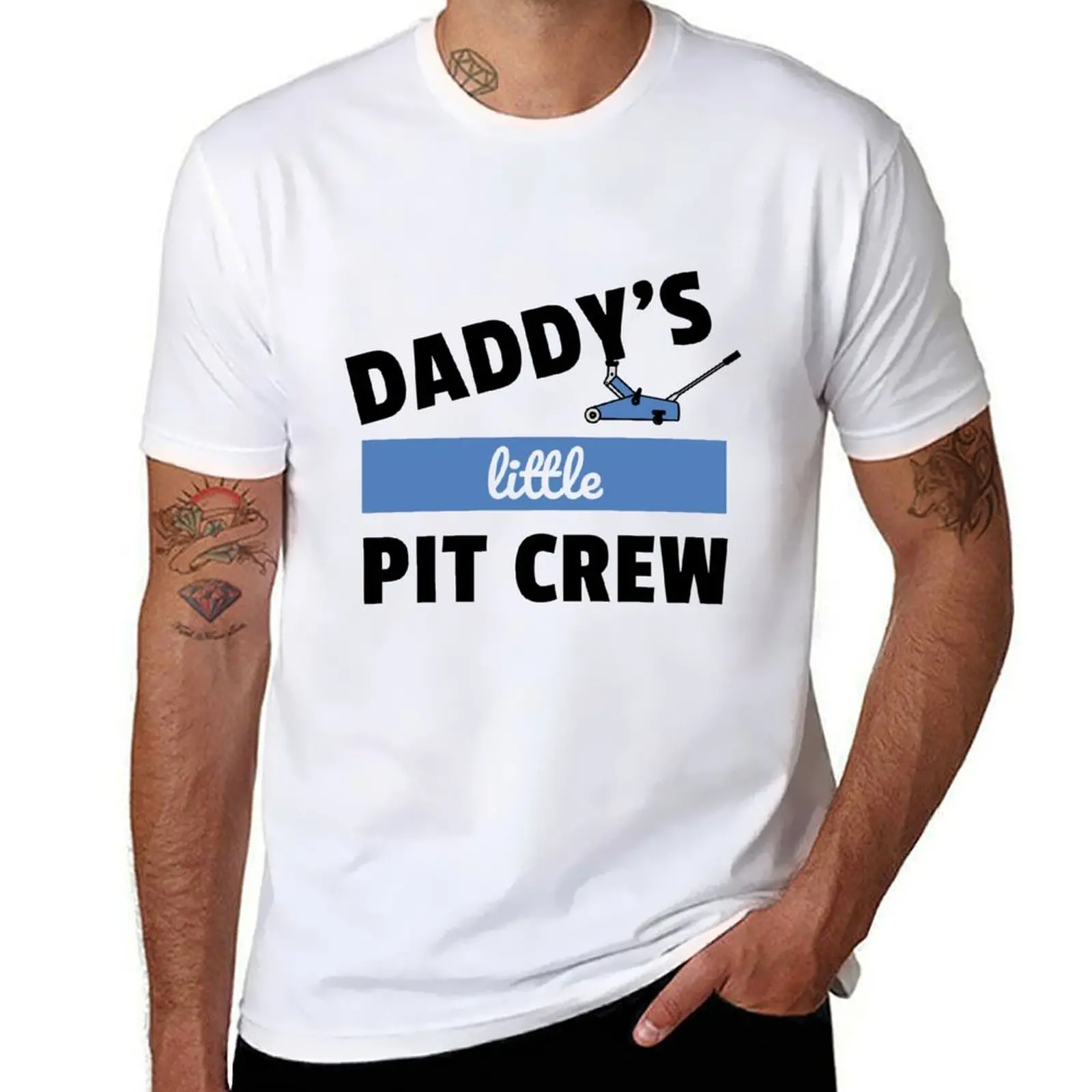 

Daddy's little pit crew - car jack T-Shirt anime t shirts oversize black cotton t-shirt plain for man package T-Shirt