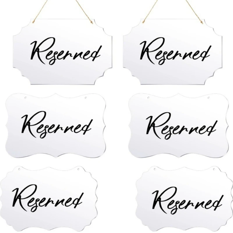 Letreros colgantes sin terminar con 2 agujeros y cuerda, letreros acrílicos transparentes en blanco, letrero decorativo para