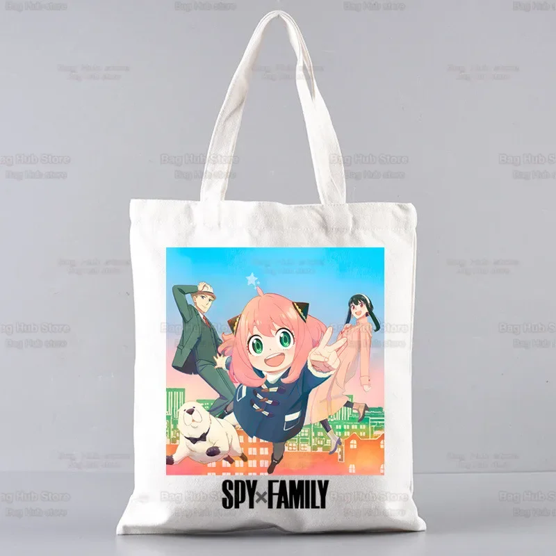 Spy X Family Shopper Bag Print Canvas Anime Kawaii Anya Forger Tote Bag Handbags SPYFAMILY Women Bag Harajuku Shoulder Bags